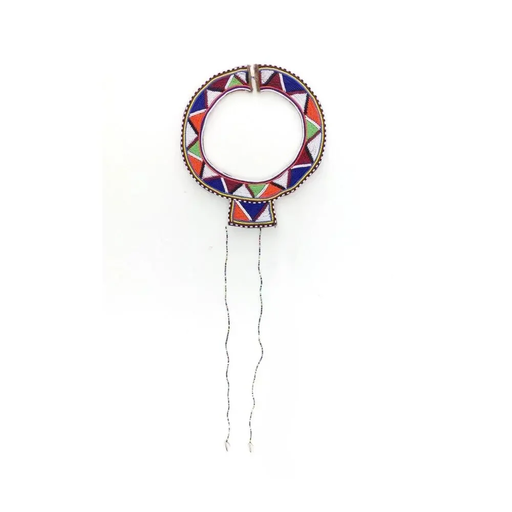 Vintage Maasai Beaded Wedding Collar Necklace African Tribal Cowrie Shell Dowry